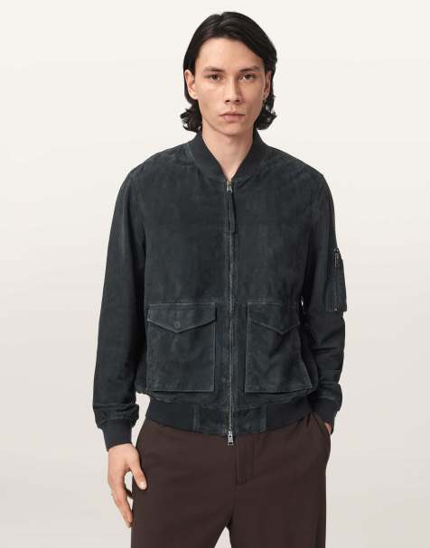 AllSaints – Rokko – Bomberjacke in Marineblau - view 1