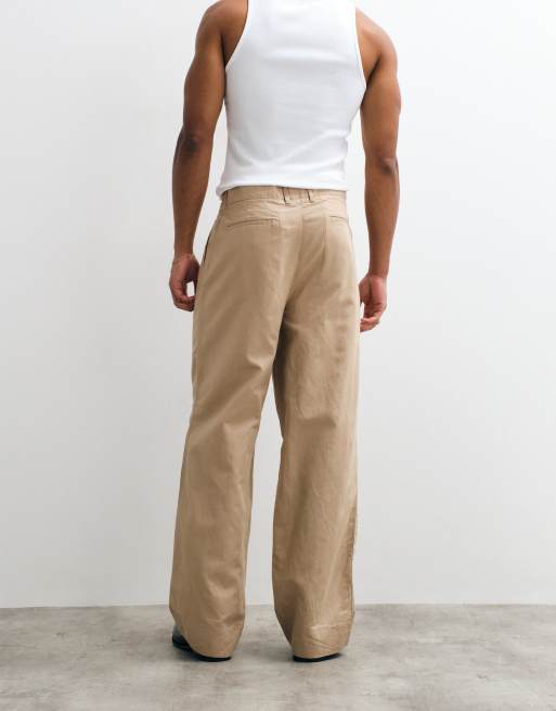 AllSaints Roland tailored trouser in beige, 5 of 5