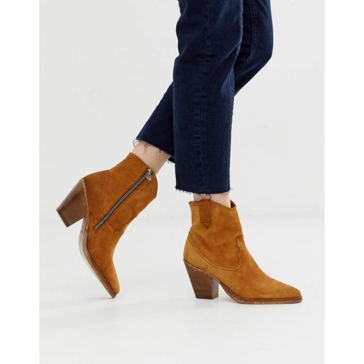 AllSaints Rolene Bottes zippees a talon style western ASOS