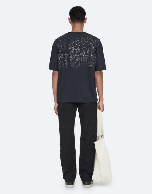 AllSaints Roller ss crew bleu marine, 4 de 7