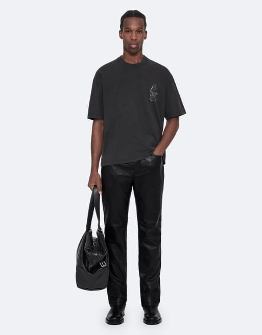 AllSaints Roller t-shirt à manches courtes col rond noir délavé, 2 de 7