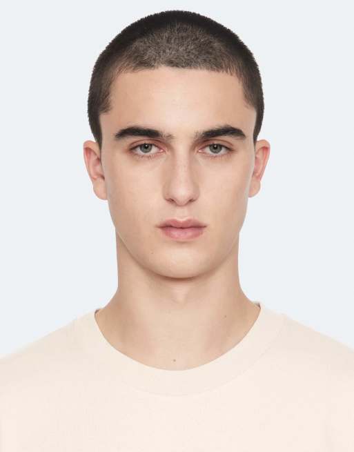 AllSaints Roller T-Shirt mit Rundhalsausschnitt in Taupe-Weiß, 3 von 6