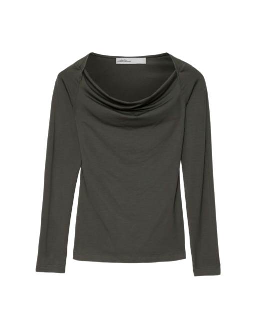 AllSaints Romi top en verde oliva y negro, 7 de 7