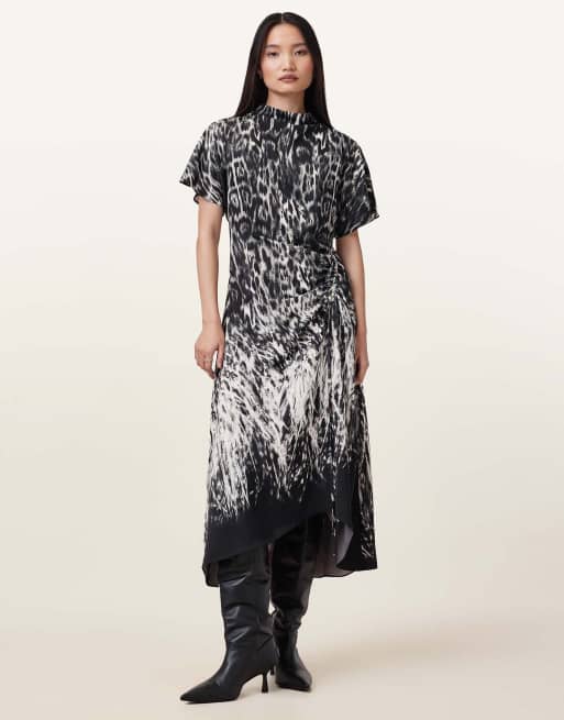AllSaints – Rosie – Kleid in Harmony-Schwarz, 5 von 7