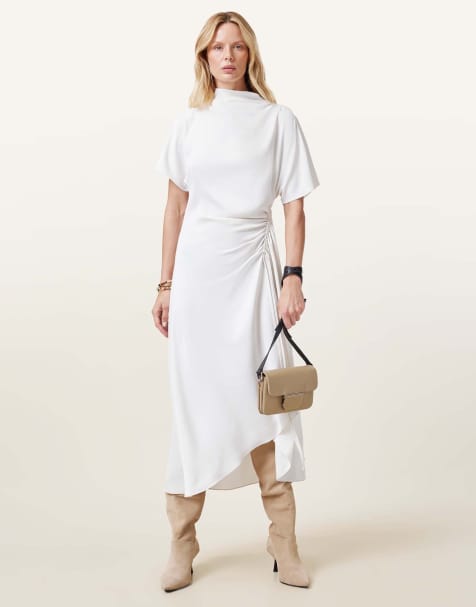 AllSaints – Rosie – Kleid in Tofu-Weiß - view 1