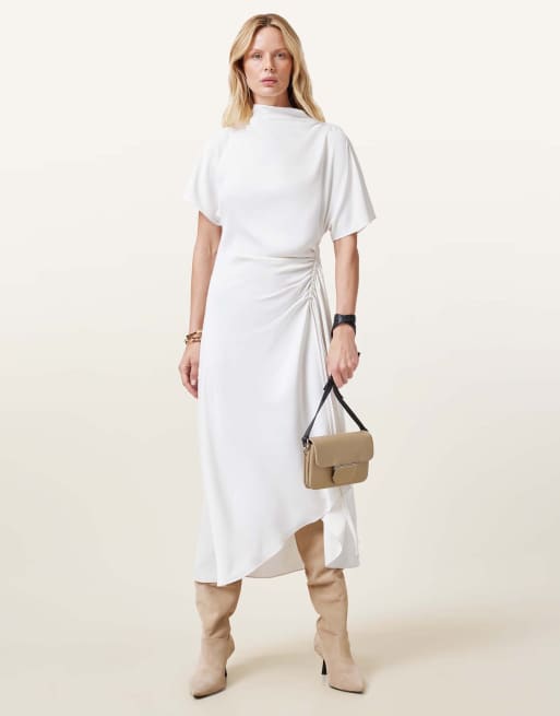 AllSaints – Rosie – Kleid in Tofu-Weiß