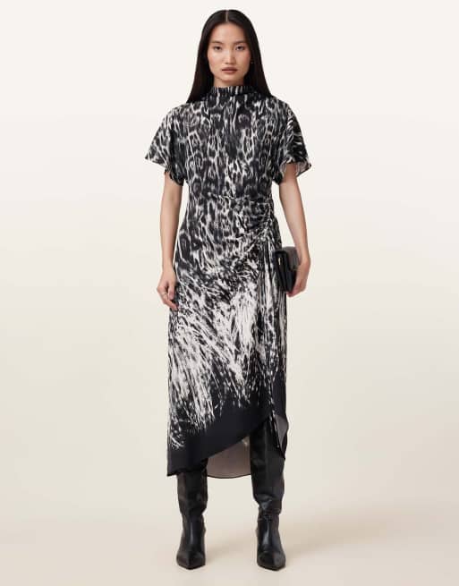 AllSaints - Rosie - Robe - Noir harmonie, 6 de 7