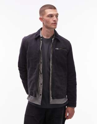 Allsaints Rothwell Canvas Jacket In Black
