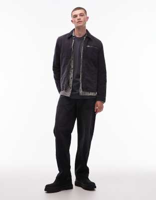 Allsaints Rothwell Canvas Jacket In Black