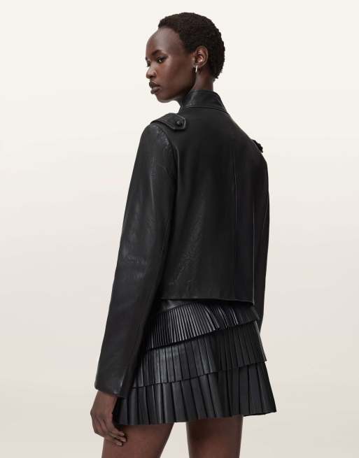AllSaints - Rummy - Veste en cuir - Noir, 5 de 6