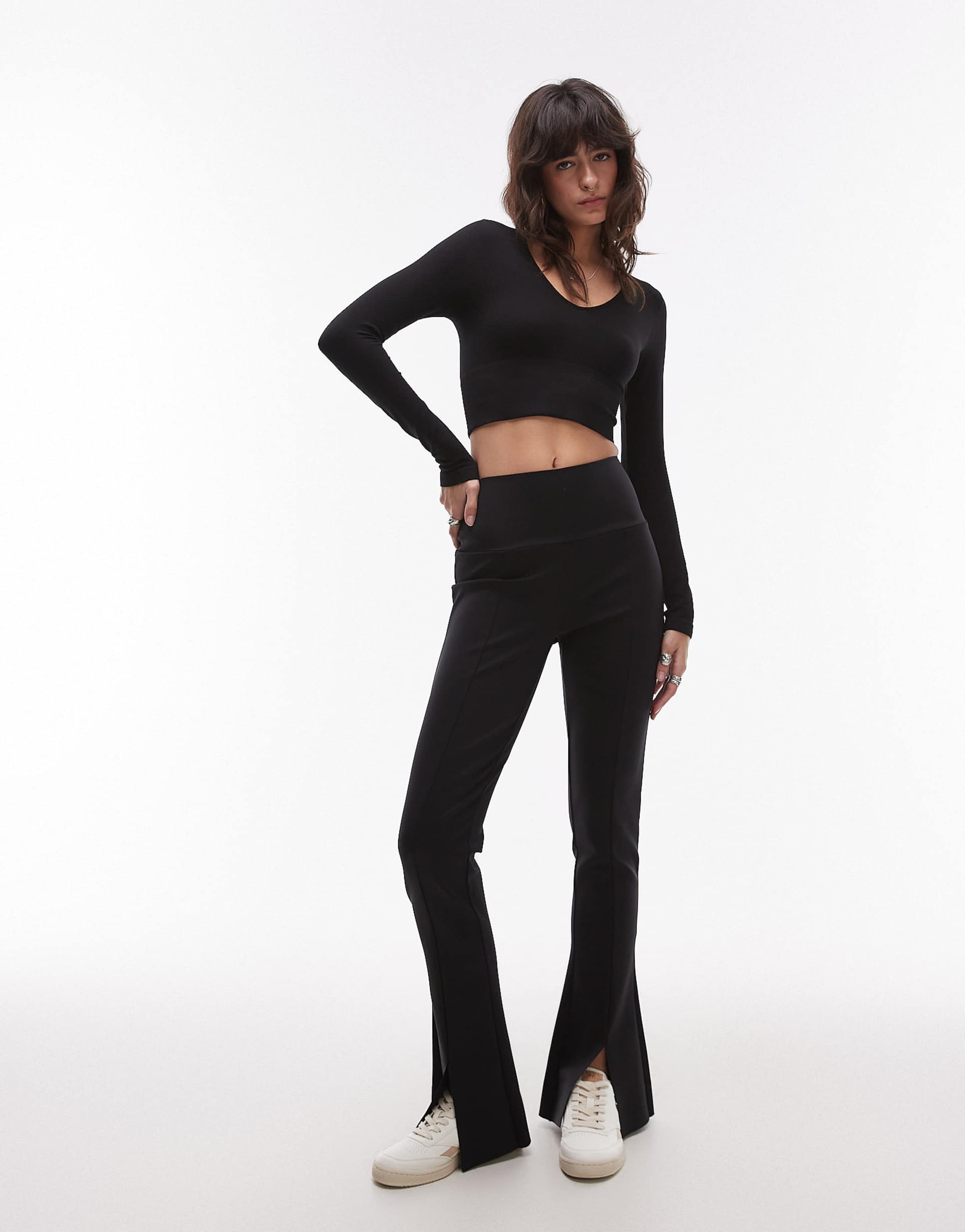 allsaints ryla leggings in black