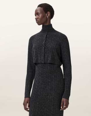 AllSaints - Sabine - Kleid in Anthrazitgrau