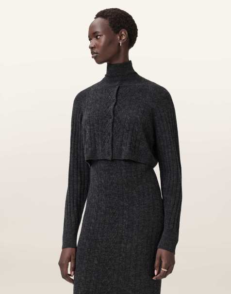 AllSaints – Sabine – Kleid in Anthrazitgrau - view 1