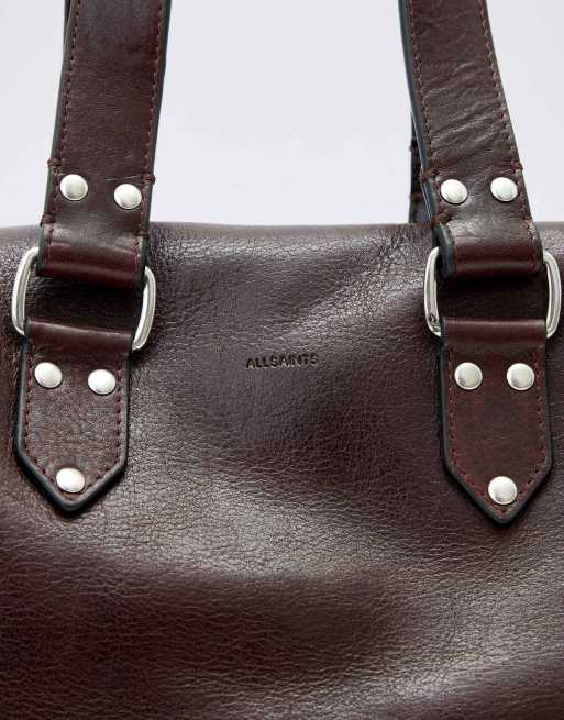 AllSaints sac cabas clouté rouge bordeaux, 2 de 4