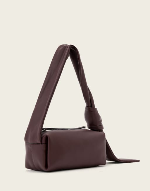 AllSaints sac porté épaule Effie à nœud bordeaux, 4 de 4