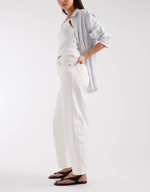 AllSaints Sadie denim barrel jean in white, 3 of 5
