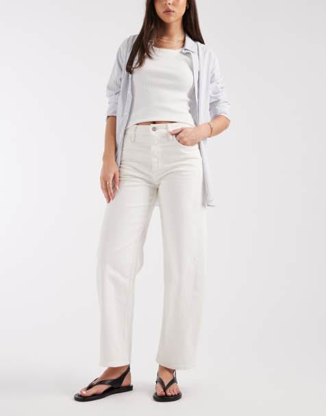 AllSaints - Sadie - Hvide jeans i denim med barrel-ben - view 1
