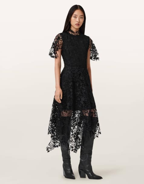 AllSaints – Saege – Kleid in Schwarz - view 1