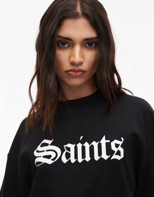 AllSaints – Saint Amelie – Czarny T-shirt, 2 z 4