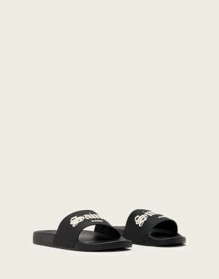 Allsaints Saints & Sinners Logo Slides In Black