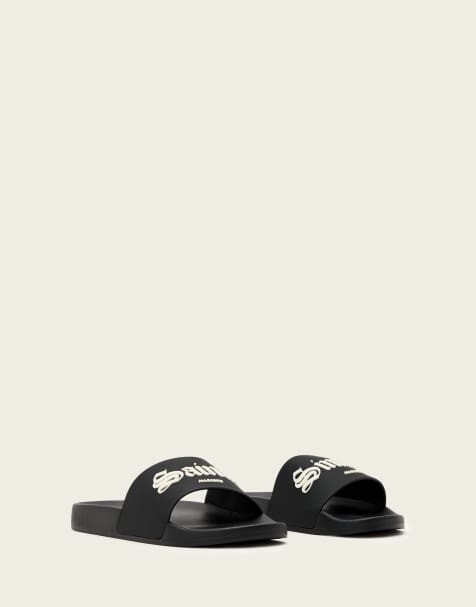 AllSaints – Saints & Sinners – Svarta tofflor med logga - view 1
