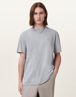 AllSaints Allsaints Saka t-shirt in machine grey - GREY