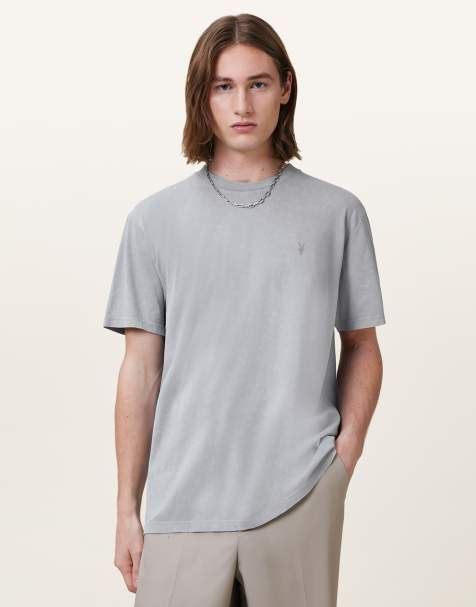 AllSaints saka t-shirt in machine grey - view 1