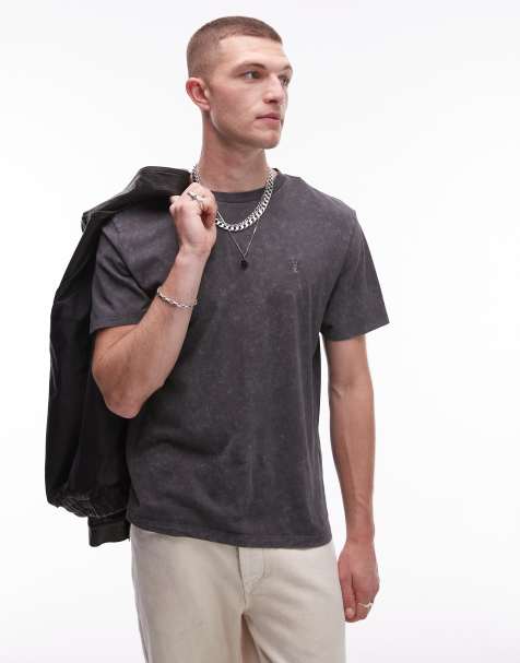 Allsaints saka t-shirt in washed black