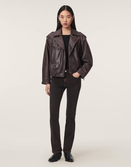 AllSaints - Samina - Blouson style motard - Rouge bordeaux, 6 de 6