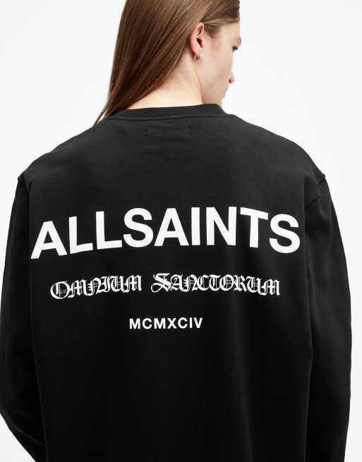 AllSaints - Sanctum - Sweat ras de cou - Noir de jais