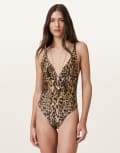 [AllSaints] AllSaints saph swimsuit in aster brown 14 aster brown