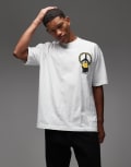 [AllSaints] AllSaints Screwed graphic t-shirt in white XL Optic white