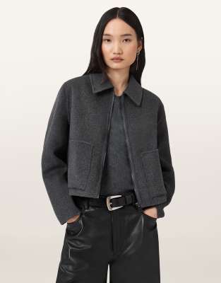AllSaints - Seannah - Jacke in Anthrazit-Grau