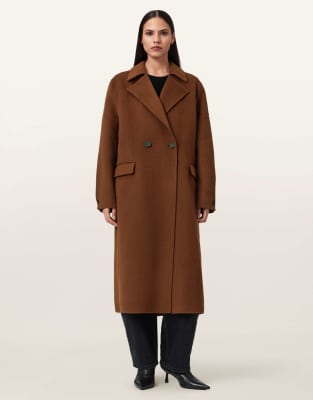 AllSaints - Sellma - Mantel in Zimtbraun-Brown