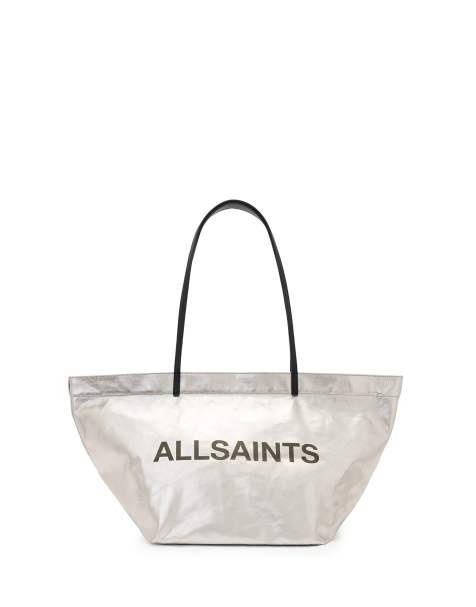 Allsaints serafina canvas tote in silver - view 1