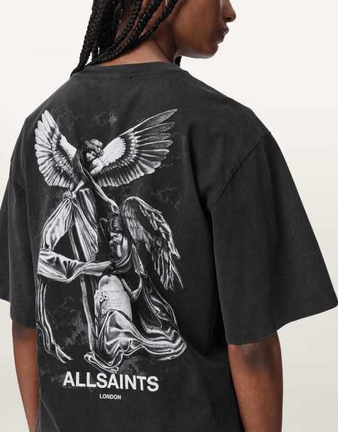 AllSaints - Seraph Amelie - T-shirt in zwart met wassing - view 1
