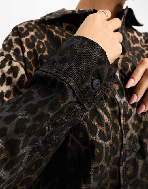 All saints shop leopard coat