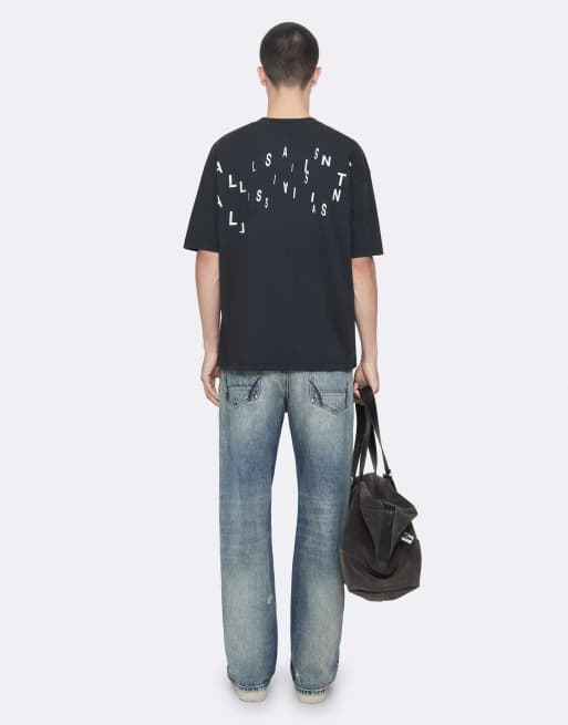 AllSaints Shadow manches courtes col rond bleu marine, 4 de 7