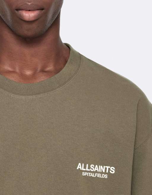 AllSaints Shadow t-shirt à manches courtes en kaki délavé, 6 de 6