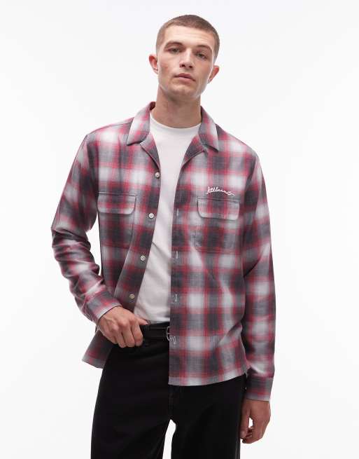 Allsaints - Shams - Chemise manches longues à carreaux - Rouge, 3 de 5