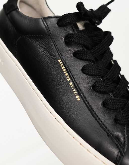 AllSaints Shana leather trainers in black | ASOS