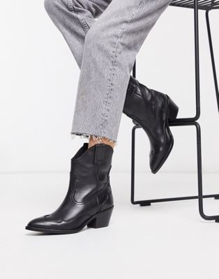 AllSaints shira leather western boots 