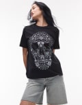 [AllSaints] AllSaints Shkull boyfriend tee in black 14 black