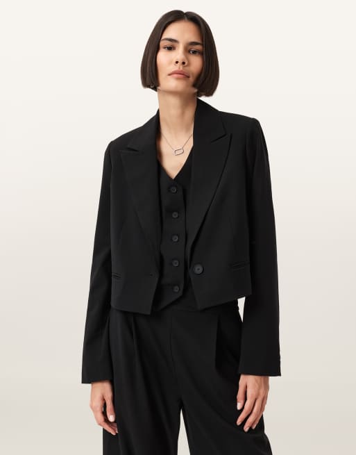AllSaints – Shores Tri – Blazer in Schwarz