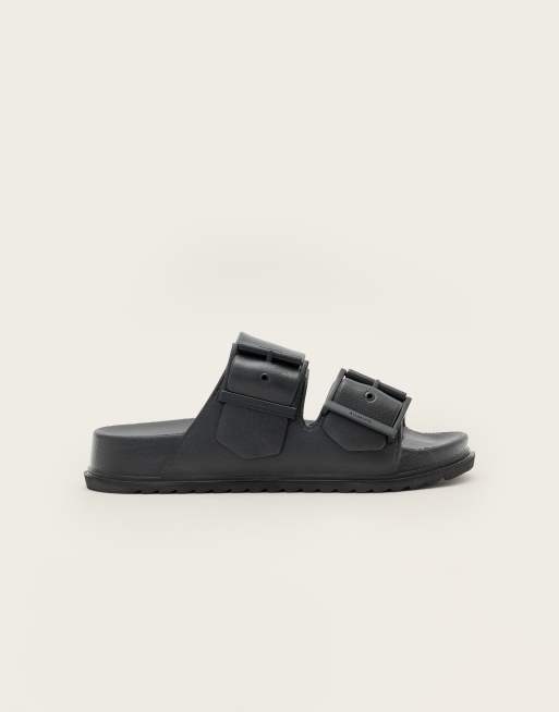 AllSaints Sian double strap sandal in black, 2 of 4