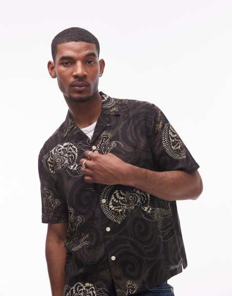 Allsaints sidewinder shirt in kelp green