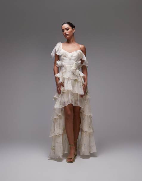 Allsaints sienna dress in laci ecru white