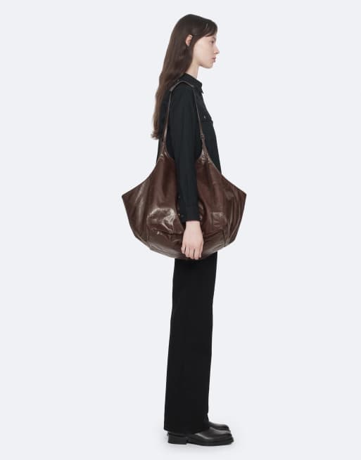 AllSaints Siloh cabas e/w bordeaux cerise foncé, 4 de 5