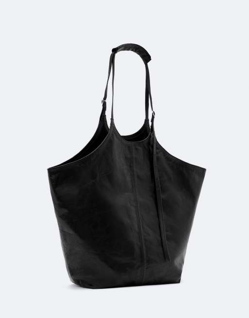 AllSaints Siloh leren tote tas in zwart, 2 van 4