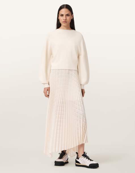 AllSaints – Sinead – Kleid in Schwanweiß - view 1